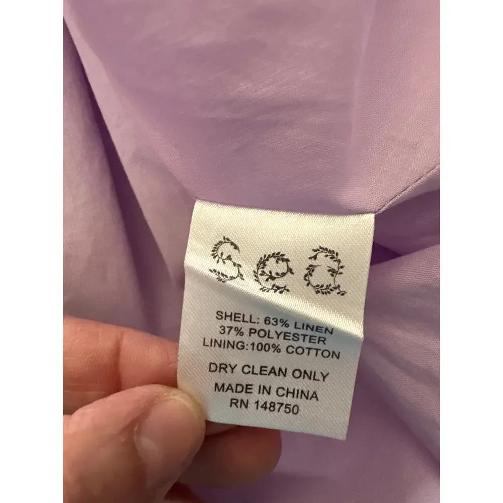 Sea New York Bailey Broomstick Tiered Mini Dress - Lilac Lavender Purple -Size S - Picture 9 of 9